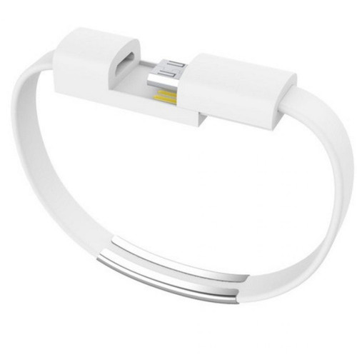 Shot - Cable Bracelet Micro USB pour JBL Flip 4 Android Chargeur USB 25cm (BLANC) Shot  - Accessoire Smartphone