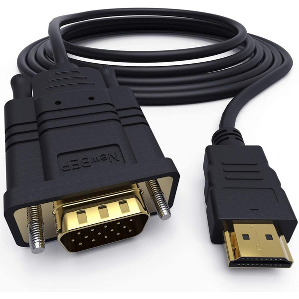 Shot Cable HDMI Male Vers VGA Male pour PC HP OMEN Adaptateur Gold FULL HD PC Ecran 1080p (NOIR)