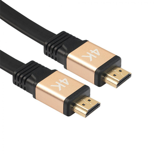 Shot - Cable HDMI Plat 4K Male 5m pour PC LENOVO Gold 3D FULL HD Television Console PC TV Ecran 1080p (OR) Shot  - Câble antenne