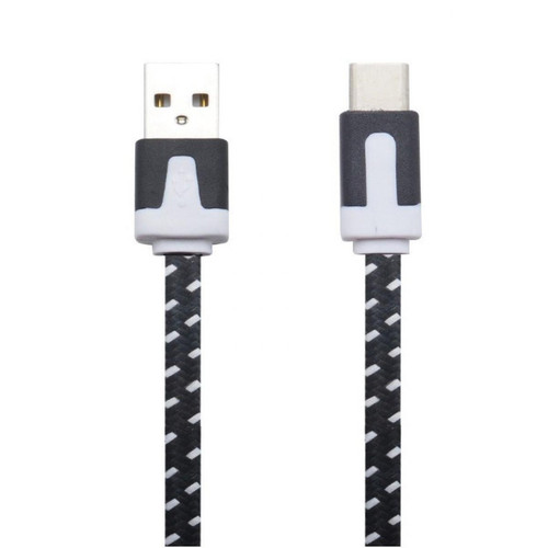 Shot - Cable Noodle 1m pour "HUAWEI P40 lite 5G" Chargeur Type C Android (NOIR) Shot  - Câble et Connectique