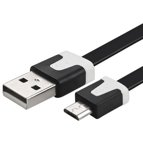 Shot - Cable Noodle 1m pour "SAMSUNG Galaxy A01" Micro USB Chargeur Android (NOIR) Shot  - Accessoires et consommables