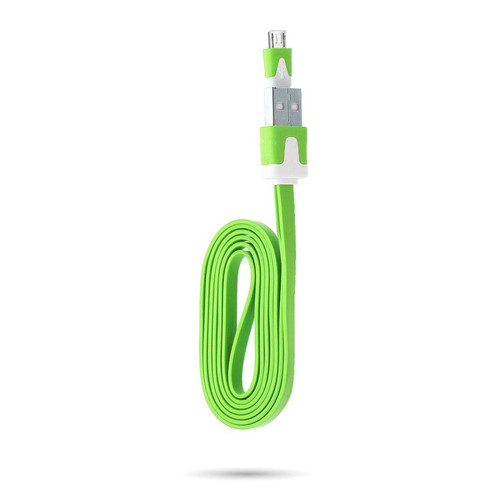 Shot - Cable Noodle 1m pour Ultimate Ears MEGABOOM 3 Micro USB Chargeur Android (VERT) Shot  - Câble et Connectique