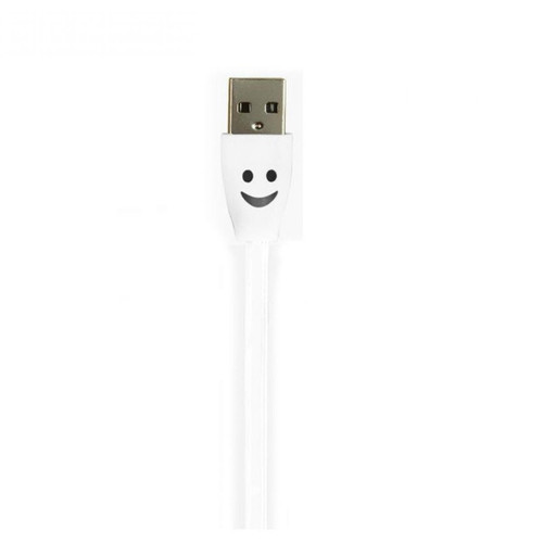 Shot - Cable Smiley Lightning pour "IPHONE 12" LED LumiereChargeur USB (BLANC) - Câble Lightning