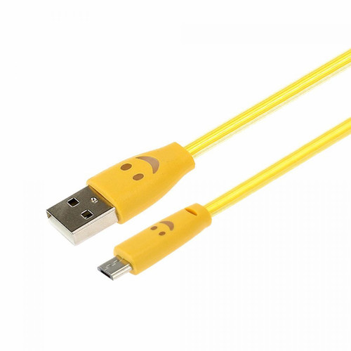 Shot - Cable Smiley Micro USB pour JBL CLIP 3 LED Lumiere Android Chargeur USB Smartphone (JAUNE) Shot  - Câble antenne