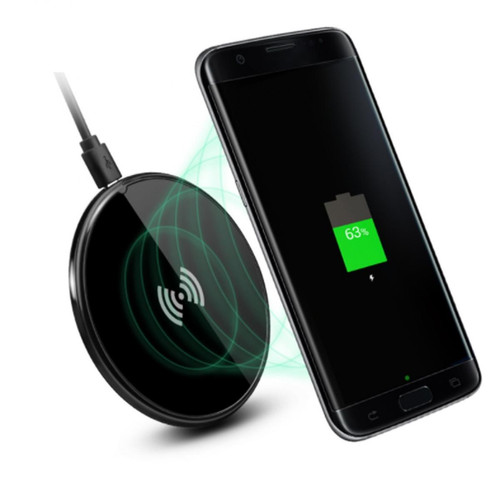 Shot - Chargeur sans Fil pour SAMSUNG Galaxy S10 Smartphone Induction QI Ultra Plat Bureau (NOIR) - Chargeur secteur téléphone