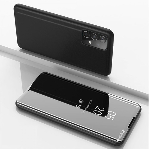 Shot - Clapet Miroir pour "SAMSUNG Galaxy A52" Protection Clear View Maquillage (NOIR) - Coque, étui smartphone Plastique