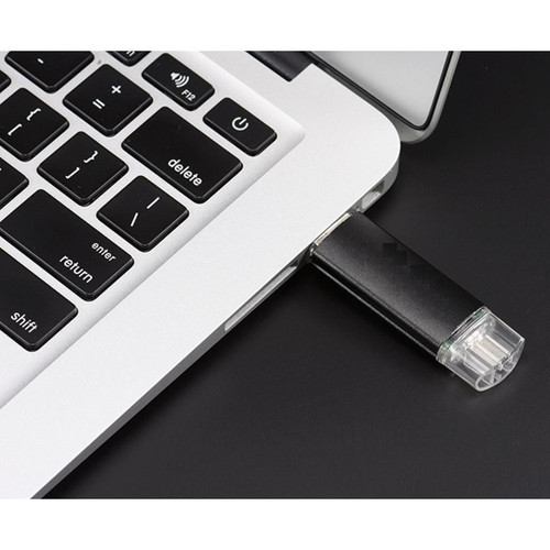 Shot Clef USB 8Go 2 en 1 pour MAC Pro APPLE & Smartphone Micro USB Memoire 8GB (NOIR)