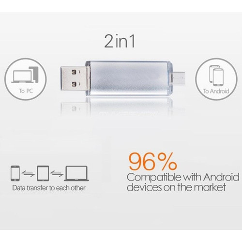 Clés USB Clef USB 8Go 2 en 1 pour PC SONY VAIO & Smartphone Micro USB Memoire 8GB (NOIR)
