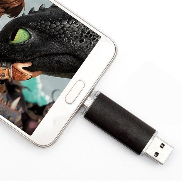 Clés USB Shot Clef USB 8Go 2 en 1 pour SAMSUNG Galaxy S7 Edge Smartphone & PC Micro USB Memoire 8GB (NOIR)