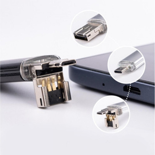 Shot Clef USB 8Go 3 en 1 pour SONY Xperia XZ Premium Smartphone & PC Type C Micro USB Cle Memoire 8GB (ARGENT)
