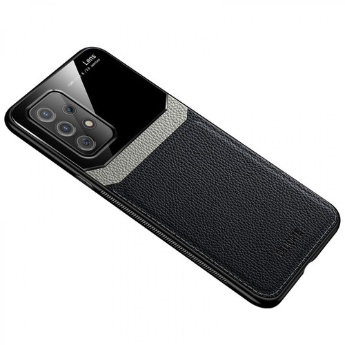 Shot - Coque Effet Cuir pour "SAMSUNG Galaxy A72" Plexiglass Protection (NOIR) Shot  - Coque, étui smartphone Plastique