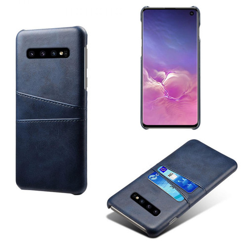 Shot - Coque Porte-cartes pour "SAMSUNG Galaxy S10E" Simili-cuir Protection (BLEU) Shot  - Coque, étui smartphone