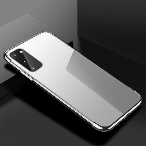 Shot - Coque Silicone Bord pour "SAMSUNG Galaxy A02s" Bumper Fine Transparente (ARGENT) Shot  - Coque, étui smartphone Plastique