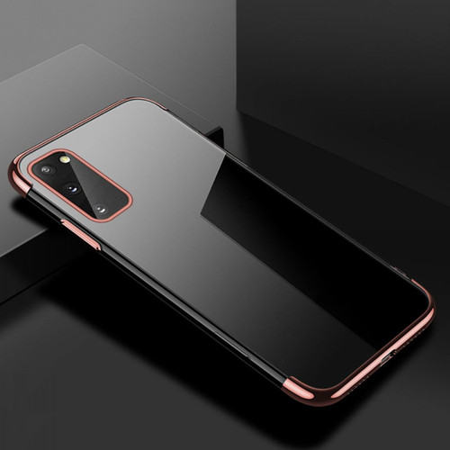 Coque, étui smartphone Shot Coque Silicone Bord pour "SAMSUNG Galaxy A42" Bumper Fine Transparente (ROSE)