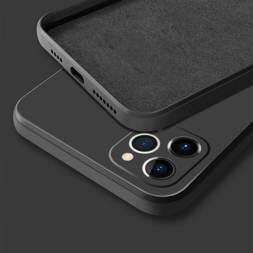 Shot - Coque Silicone Mat pour "IPHONE 12" Elegante Ultra Fine Protege Cameras (NOIR) Shot  - Coque, étui smartphone Plastique