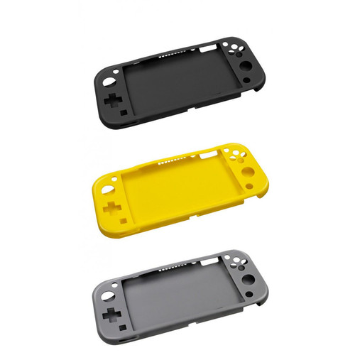 Shot Coque Silicone pour NINTENDO Switch Lite Grip Protection Voyage (NOIR) (BLEU)