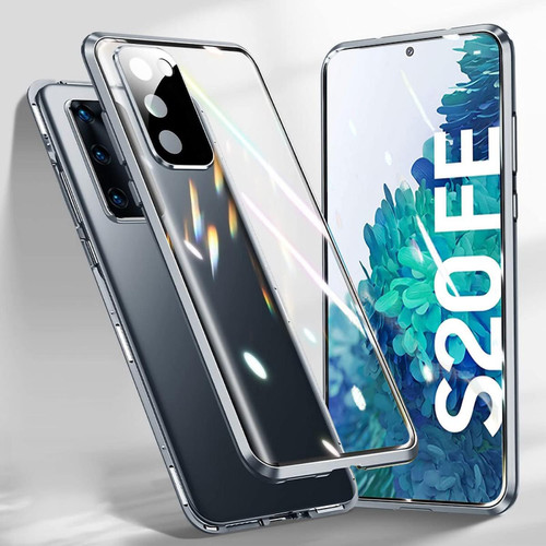 Shot - Coque Verre Trempe pour "SAMSUNG Galaxy S20 FE" Magnetique Transparente Protection Integrale (BLANC) Shot  - Accessoire Smartphone
