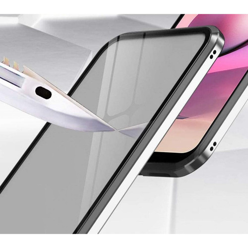 Coque, étui smartphone Coque Verre Trempe pour "XIAOMI Redmi Note 10 Pro" Magnetique Protection Integrale (BLANC)