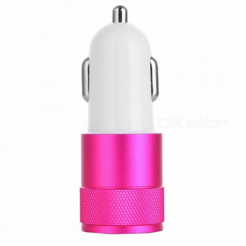 Shot - Double Adaptateur Prise Allume Cigare USB pour IPHONE 12 2 Ports Voiture Chargeur Couleurs (ROSE) Shot  - Chargeur allume cigare Chargeur Voiture 12V
