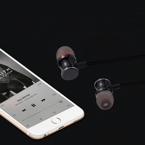 Ecouteurs intra-auriculaires Ecouteurs Bluetooth Metal pour XIAOMI Redmi S2 Smartphone Sans Fil Telecommande Son Main Libre INTRA-AURICULAIRE Univ (ARGENT)