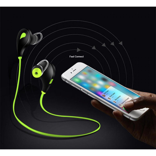 Shot - Ecouteurs Bluetooth Sport pour IPHONE 11 Pro Max Smartphone Sans Fil Bouton Son Kit Main Libre INTRA AURICULAIRE (JAUNE) Shot  - Son audio