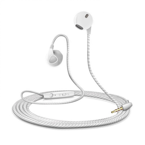 Shot - Ecouteurs Plat pour "IPHONE 12 Pro" avec Micro Reglage Kit Main Libre Casque Prise Jack (BLANC) Shot  - Ecouteurs Intra-auriculaires Ecouteurs intra-auriculaires