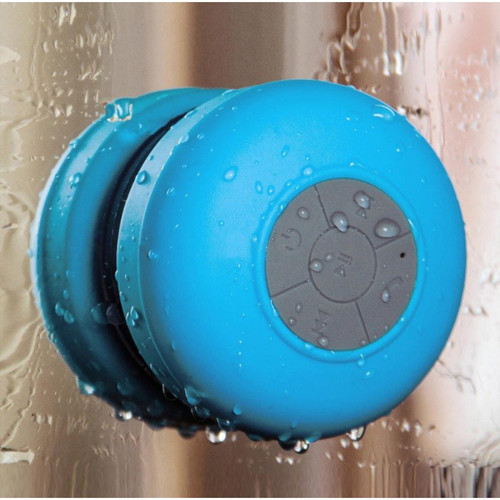 Shot - Enceinte Waterproof Bluetooth pour SAMSUNG Galaxy S10+ Smartphone Ventouse Haut-Parleur Micro Douche Petite (BLEU) Shot  - Enceinte bluetooth samsung