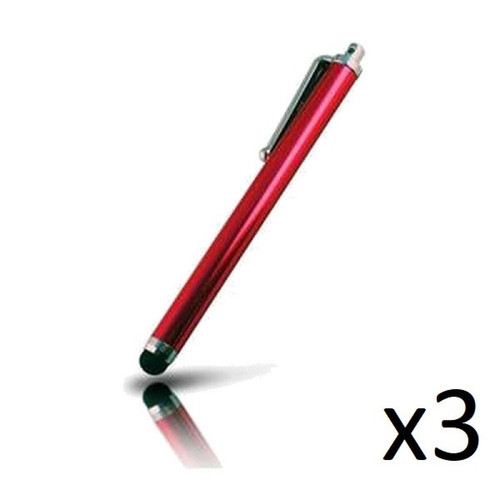Shot - Grand Stylet x3 pour OPPO Reno Z Smartphone Tablette Ecrire Lot de 3 (ROUGE) Shot  - Accessoire Tablette