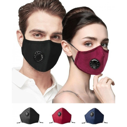 Shot - Masques en Tissu x10 Confortable Lavable Attache Reglable Respirant Valve Fashion Lot de 10 (NOIR) Shot  - Outillage électroportatif