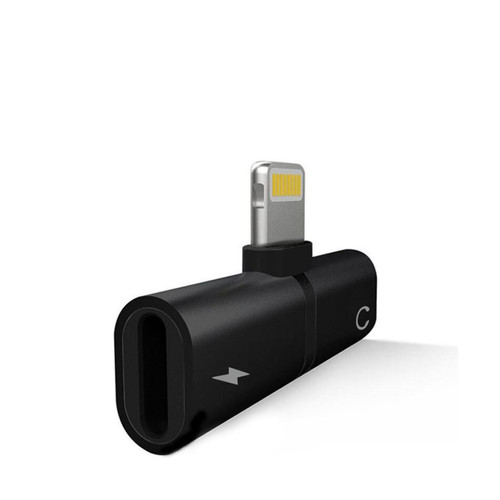 Shot - Mini Adaptateur Lightning/Jack pour "IPHONE SE 2022" APPLE Chargeur Ecouteurs 2 en 1 Casque (NOIR) Shot  - Câble antenne