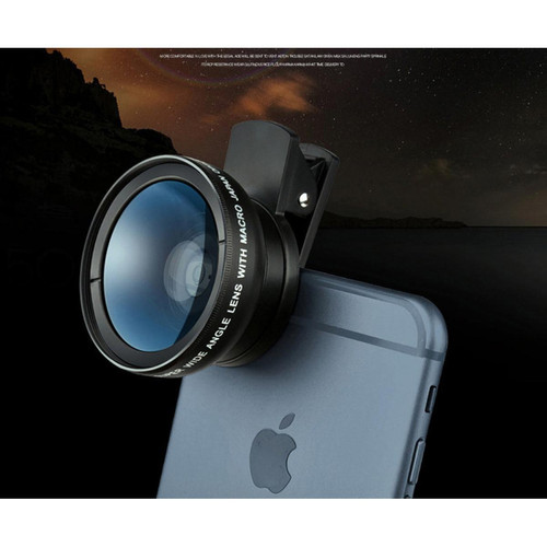 Shot - Objectif Pince 2 en 1 pour SAMSUNG Galaxy A80 Smartphone Super Grand Angle Macro 0.45X Lentille Shot  - Accessoire Smartphone