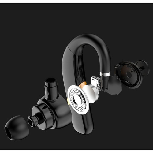 Ecouteurs intra-auriculaires Oreillette Intra-auriculaire Bluetooth pour "BLACKBERRY Key 2" Smartphone Sans Fil Kit Main Libre (NOIR/OR)