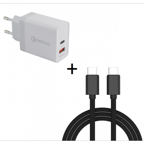 Shot - Pack Chargeur pour MAC (Cable Chargeur Type C/Type C + Adaptateur Secteur Type C & USB) Thunderbolt 3 Shot  - Shot