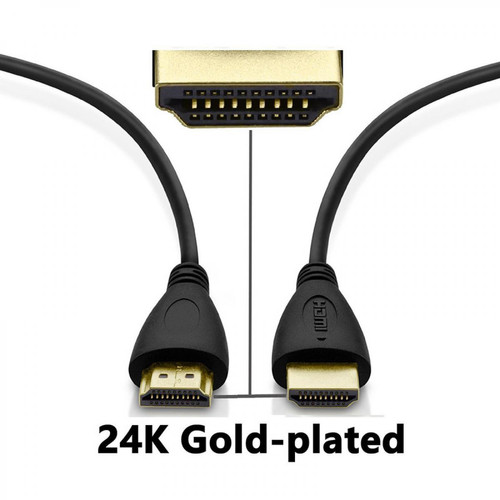 Shot Pack de 2 Cables HDMI Male 5m pour Mac et PC Gold 3D FULL HD 4K Television Ecran 1080p (NOIR)
