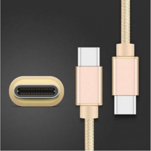 Chargeur secteur téléphone Pack de 2 Cables Metal Nylon Type C pour MICROSOFT Surface Pro 7 Smartphone Android Chargeur (OR)