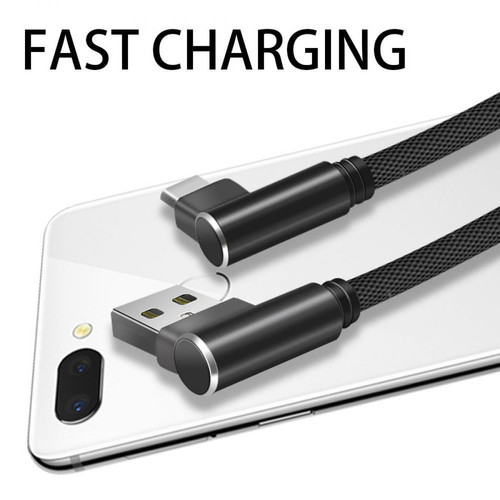 Shot Pack pour MICROSOFT Surface Go Smartphone Type C (Cable 90 degres Fast Charge + Prise Secteur Couleur) (NOIR)