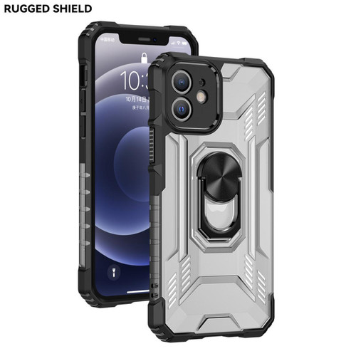 Shot - Pack Protection pour "IPHONE 12" (Coque Titan avec Bague + Film Verre Trempe) NOIR Shot  - Coque, étui smartphone