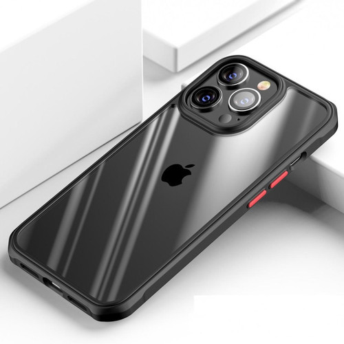 Shot - Pack Protection pour "IPHONE 13 Pro Max" (Coque Contour Silicone + Film Anti-Spy Verre Trempe) (NOIR) Shot  - Accessoires et consommables
