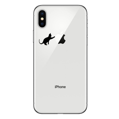 Shot - Pack Protection pour IPHONE Xr (Coque Silicone Chat + Film Verre Trempe) Fun APPLE Shot  - Shot