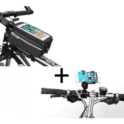 Shot - Pack Velo pour XIAOMI Redmi Note 6 Smartphone (Support Velo Guidon + Pochette Tactile) VTT Cyclisme (NOIR) Shot  - Accessoires Ecran