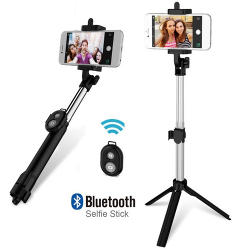 Shot - Perche Selfie avec Trepied pour SAMSUNG Galaxy A50 Smartphone Bluetooth Sans Fil Selfie Stick Android IOS Reglable Telecomman (NOIR) Shot  - Autres accessoires smartphone