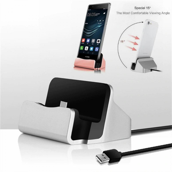 Station d'accueil smartphone Shot Station d'Accueil de Chargement pour SONY Xperia XA Ultra Smartphone Micro USB Support Chargeur Bureau (ROSE)