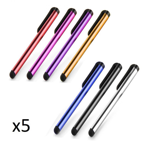 Shot - Stylet Fin Aluminium x5 pour SAMSUNG Galaxy A10 Smartphone Tablette Ecrire Lot de 5 (BLEU) Shot  - Stylet