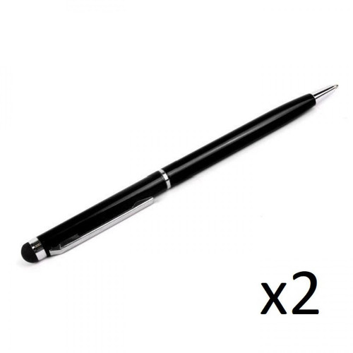 Shot - Stylet Stylo Metal x2 pour XIAOMI Mi 9 SE Smartphone 2 en 1 Bille Elegant Tablette Ecrire (NOIR) Shot  - Accessoire Tablette