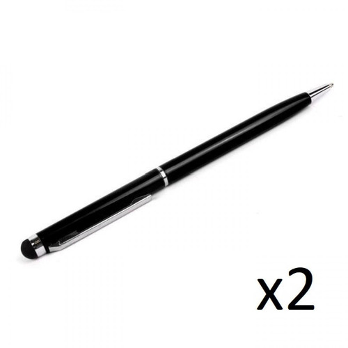 Shot - Stylet Stylo Metal x2 pour XIAOMI Redmi 7 Smartphone 2 en 1 Bille Elegant Tablette Ecrire (NOIR) Shot  - Accessoire Tablette