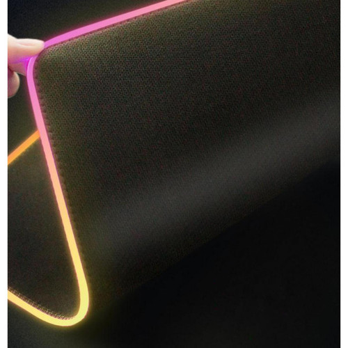 Shot Tapis de Souris LED pour PC TOSHIBA Clavier Bureau 7 couleurs Deperlant 30x78cm (NOIR)