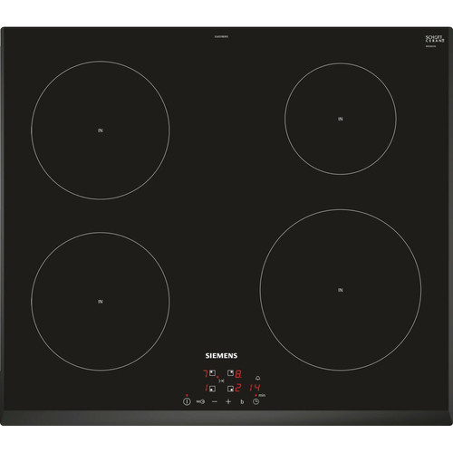 Table de cuisson Siemens Table de cuisson induction 60cm 4 feux 4600w noir - eu651beb1e - SIEMENS