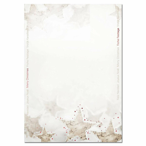 Sigel - SIGEL DP250 Papier à lettre de Noël, étoiles de neige, 21 x 29,7 cm, 90g/m², blanc et rouge 25 feuilles Sigel  - Figurine Noël Décorations de Noël