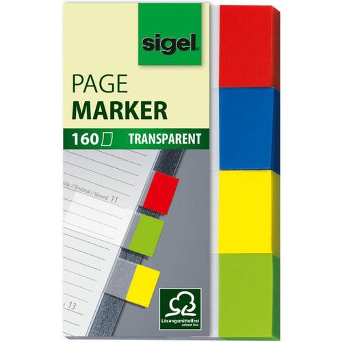 Sigel - sigel Marque-page repositionnable Transparent, 50 x 20 mm () Sigel  - Sigel