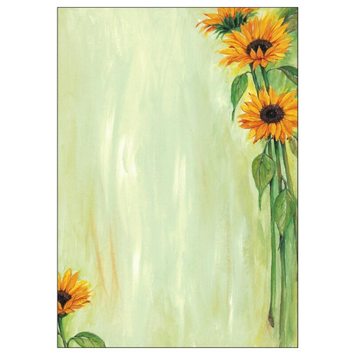 Outils et accessoires du peintre Sigel sigel Papier à motif, A4, 90 g/m2, motif 'Sunflower' ()